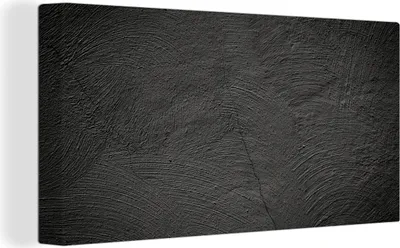 Produktbild von MuchoWow® - Leinwandbilder - Konkreter Druck - Industriell - Schwarz, Wandbild, Wanddeko Bilder Wohnzimmer, 80x40 cm