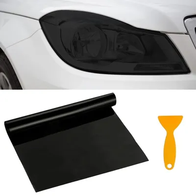 Immagine prodotto di Pellicola colorata per fari e fendinebbia, dimensioni 30x120 cm, colore nero, impermeabile, con protezione UV, autoadesiva