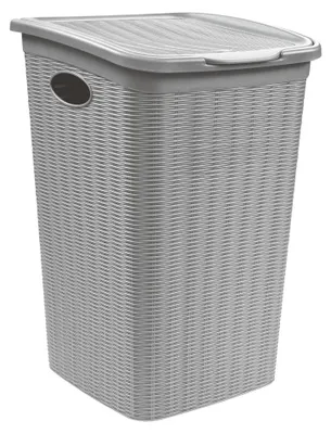 Image de Panier à linge Elegance, 50 litres, gris
