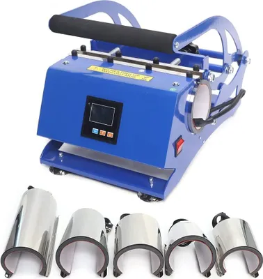 Obrázek produktu pro 6 IN 1 Transfer Press Cup Press Heat Pressure Machine DIY Heat Press Cup Press Automatic Double Station Baking Cup Machine Size (11oz, 8oz, 12oz, 17oz, 20oz, 30oz)