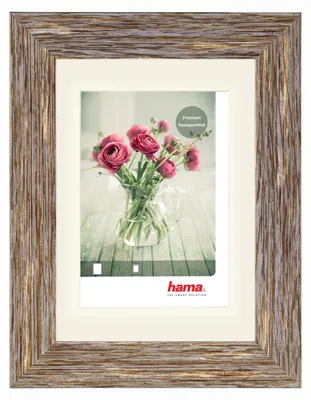 Image de Hama cadre plastique "Chalet", brun-gris, 15 x 20 cm