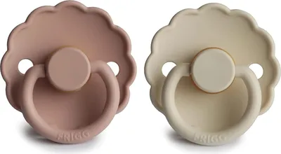 Produktbild von FRIGG Daisy Schnuller Latex Kirschform Cherry Beruhigungssauger Naturkautschuk (Klein (0-6 Monate),Blush/Cream)