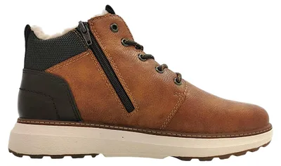 Imagen del producto de Zapatos de hombre Rieker, botines con cordones, forro cálido, color marrón, para uso casual