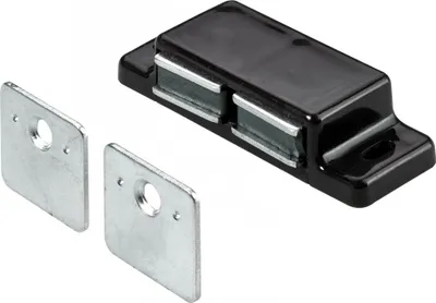 Image de Lot de 2 loqueteaux magnétiques plastique HETTICH, L.20.8 x l.58.3 mm