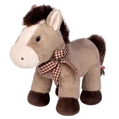 Zdjęcie produktu dla Miękisz pluszowy w kształcie konia, 32 cm. Nasz pluszowy konik – idealny prezent dla dzieci i dorosłych. Miękisz w kształcie konia, odpowiedni dla dzieci od 0 roku życia