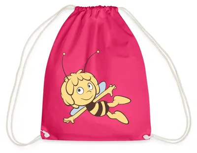 Produktbild von Spreadshirt Biene Maja Fliegt Retro Turnbeutel, One size, Fuchsia
