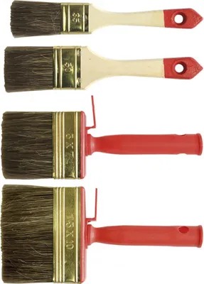 Produktbild von Lasurpinsel Set 4tlg Zaun Streichen Garten Malerpinsel Lackierpinsel Flachpinsel