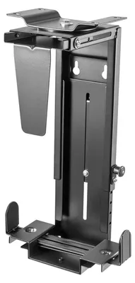 Productafbeelding van AISENS MPC04-203, CPU-houder voor onder het bureau of aan de muur, universeel, 10 kg, zwart, staal, met schroeven
