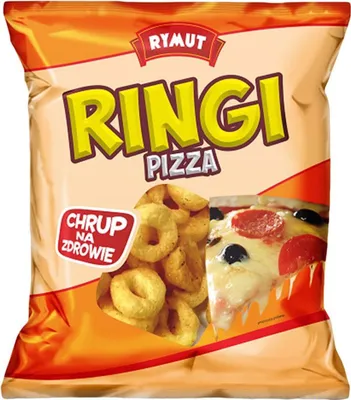Productafbeelding van Rymut Ringi: Maïsringen met de smaak van pizza, 20 gram