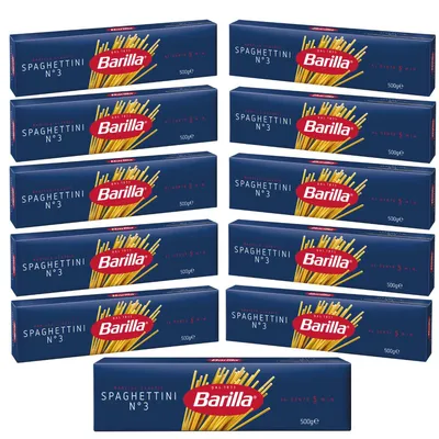 Image de Barilla Spaghettini numéro 3 pâtes de blé dur 500g paquet de 11