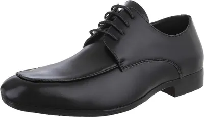 Produktbild von Ital-Design Herren Halbschuhe Business-Schuhe  Lederoptik Schnürer 90503747 Schwarz Gr.  42