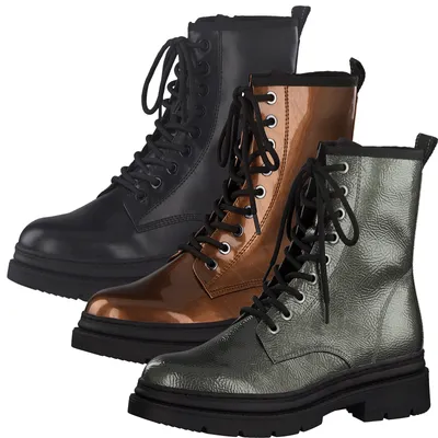 Produktbild von Tamaris Damen Schnürstiefelette Stiefeletten Reißverschluss 1-25864-27, Größe:40 EU, Farbe:Schwarz