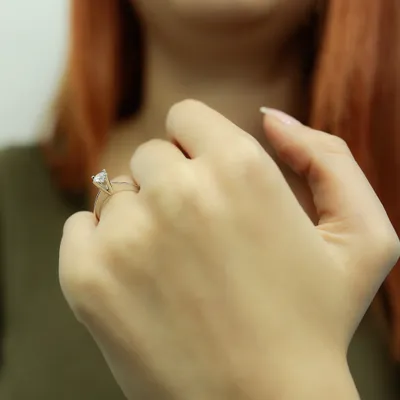Produktbild von 0,40 Carat Solitär Diamantring 14 Karat Weißgold - 54 (17,20 mm)