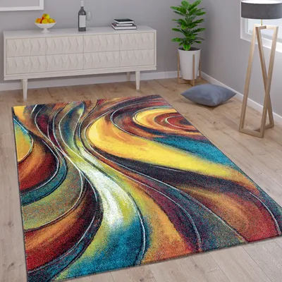 Immagine prodotto di Tappeto soggiorno camera da letto camera dei ragazzi a pelo corto moderno vintage colorato motivi astratti dimensioni 160x230 cm