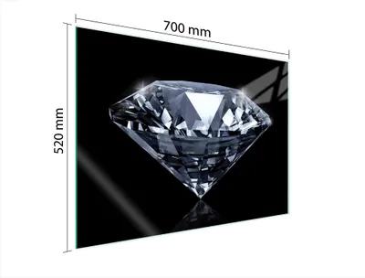 Produktbild von Glasschutzplatte Für Herd 70X52 Diamant