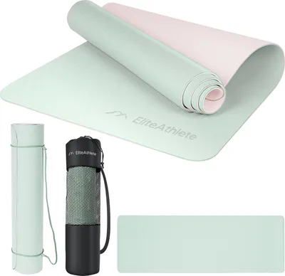 Obrázok produktu pre EliteAthlete® Yoga Mat - športová podložka - fitness podložka - podložka do posilňovne s polstrovaním a protišmykovou úpravou pre fitness, pilates - podložka na jogu - 183 cm x 61 cm x 0,6 cm - podložka na cvičenie vrátane popruhu na prenášanie + taška