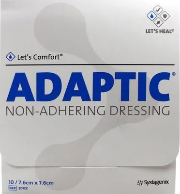 Produktbild von Adaptic 7,6x7,6 cm feuchte Wundauflage 2012z 10 St