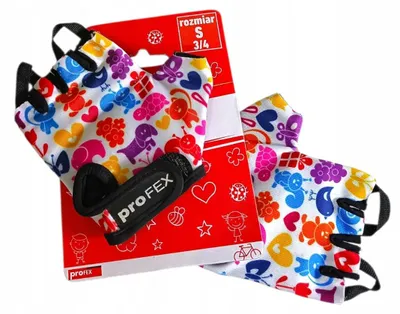 Produktbild von Profex Kinder Fahrradhandschuhe Gr. S 3/4 Fingerlos Klett