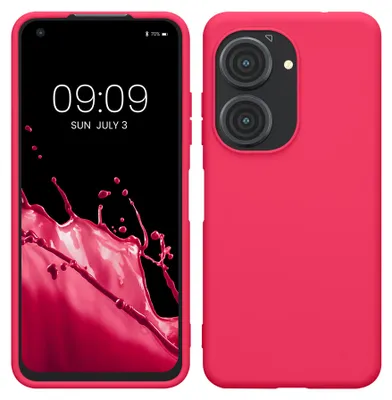 Produktbild von kwmobile Handyhülle für ASUS Zenfone 10 / Zenfone 9 Hülle - TPU Case - Kabelloses Laden - Schutzhülle Cover in Neon Pink