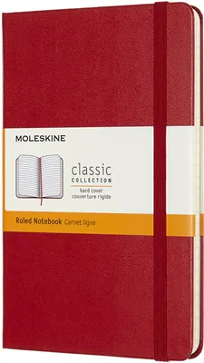 Image de Moleskine Carnet de notes, Medium, Ligné, Hard Cover, Rouge écarlate
