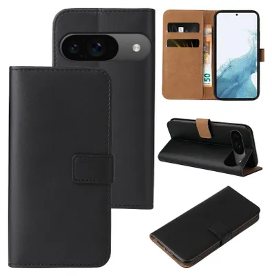 Produktbild von Handy Hülle für Google Pixel 9 / 9 Pro Klapphülle Bookcase Flip Cover Handy Tasche Etui Farbe: Schwarz