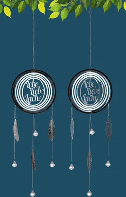 Image de Gilde Traumfänger, Spruch, Edelstahl, silberfarben, B. 18 cm, H. 80 cm 65508 4063387655085 2 Stück (2-fach sortiert)