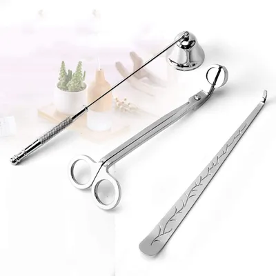 Produktbild von Kerzenlöscher, Docht-Trimmer und Docht-Löffel-Silber