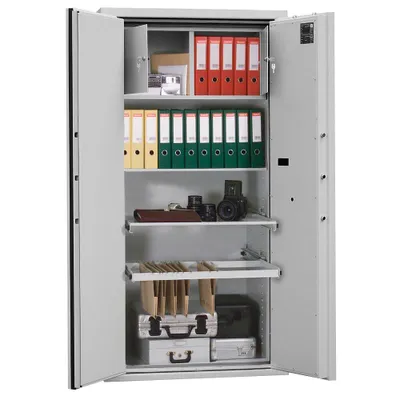 Produktbild von ISS Sicherheitsschrank Karlsruhe IX Sicherheitsstufe 1 nach EN 1143-1 mit Feuerschutz lichtgrau 130,5 x 52,7 x 187,5 cm