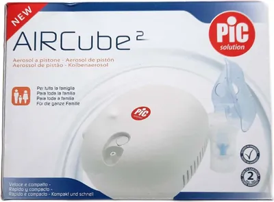 Immagine prodotto di AirCube2 dispositivo per aerosol apparecchiatura medica compatta trattamento efficiente sanità