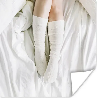 Produktbild von MuchoWow® Poster Winter - Socken - Weiß 50x50 cm - Wohnzimmerdekoration