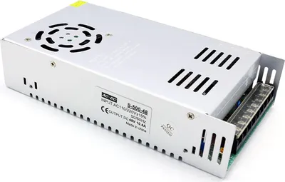 Imagen del producto de Transformador de voltaje de CA 100-240V a CC 48V, 10.4A, 500W. Fuente de alimentación conmutada regulada, adaptador y convertidor para tiras de luces, cámaras, ordenadores, proyectos electrónicos y radios