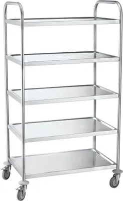 Produktbild von Servierwagen silber 84,5 x 52,5 x 156,0 cm