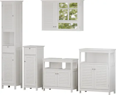 Imagen del producto de Conjunto de muebles de baño Vicco Riad Blanco 5 piezas, Model 40462