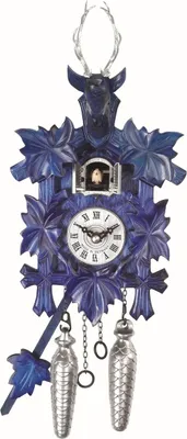 Obrázok produktu pre Engstler - 522/5_Qblue - Kukučkové hodiny - Quartz - Orech - 30 cm