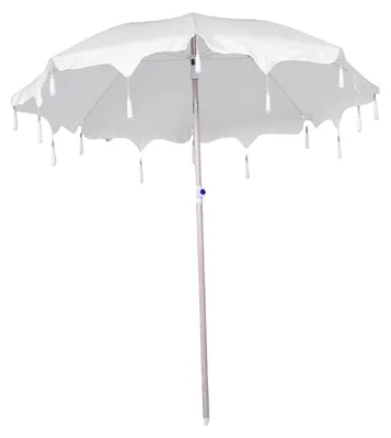 Image de Parasol de jardin avec franges, protection solaire, léger et portable, idéal pour la plage, le jardin, la cour et les espaces extérieurs