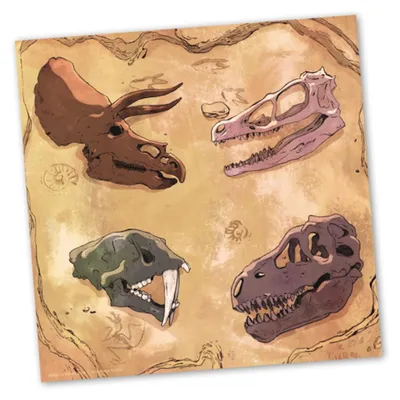Produktbild von Dinosaurier Servietten