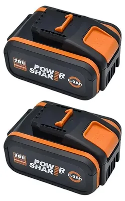 Obrázek produktu pro Náhradní baterie, 20V, nabíjecí, 6000mAh, lithium-iontová, kompatibilní s Worx 8AhX2
