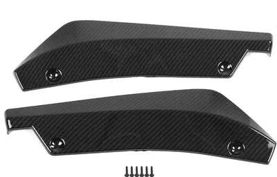 Image de 1 paire de voitures universelles modifiées pare-chocs arrière Canard Diffuseur Spoiler Ailerons labiaux en fibre de carbone