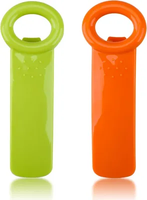 Produktbild von 2 Stück Deckelöffner für Schraubgläser Glasöffner Schraubdeckelöffner Manuell Bieröffner Öffner Schraubglasöffner für Senioren Ältere Menschen Kinder Frauen Schwache Hände (Grün Orange)