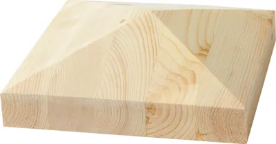 Produktbild von Pyramiden Abschlußaufsatz für Pfosten aus nordischer Fichte - 195x195x32/65mm (169)