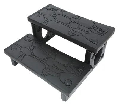 Produktbild von Steinbach Group Whirlpool-Doppelstufe aus hochwertigem Kunststoff, Breite ca. 69 cm, Tiefe ca. 63 cm, Höhe 34 cm, rutschhemmende Oberfläche, werkzeugfreie Montage, maximale Belastung 150 kg, für runde und eckige Whirlpools, hohe Stabilität, einfacher Einstieg