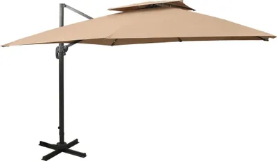 Obrázok produktu pre Maison Exclusive – slnečník s dvojitou strechou 300 x 300 cm, farba taupe
