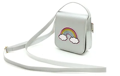 Produktbild von Mädchentasche silber mit Regenbogen