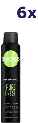 Zdjęcie produktu dla 6 szt. Syoss Suchy szampon Pure Fresh 200 ml