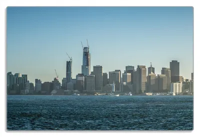 Produktbild von Wallario Frühstücksbrettchen aus Glas 20 x 30 cm mit rutschfesten Füßen, Motiv Skyline von San Francisco