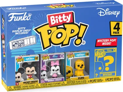 Produktbild von Disney Mickey Mouse Minnie Pluto 4er Pack - Bitty Pop! Funko