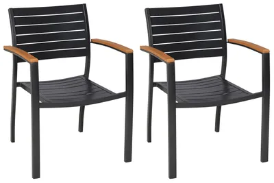 Produktbild von Merxx Gartensessel Astros, 2er Set, stapelbar, Aluminium/Kunststoff