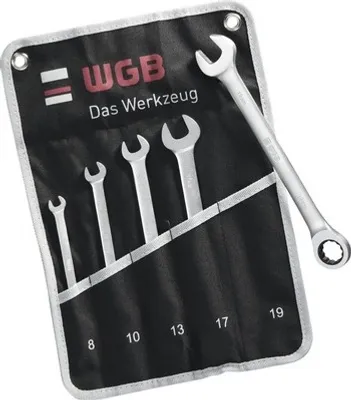 Produktbild von Ratschenring-Maulschlüssel-Satz WGB 5-tlg in Rolltasche