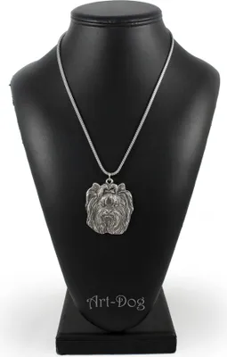 Image de Yorkshire Terrier I - collier avec chien, pendentif chien sur chaîne en argent, bijoux uniques de la marque Art-Dog