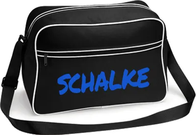 Produktbild von multifanshop Retrotasche - Schalke - Textmarker, schwarz/weiß, Größe one size
